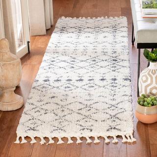Berber Fringe Shag Leatha Trellis Runner