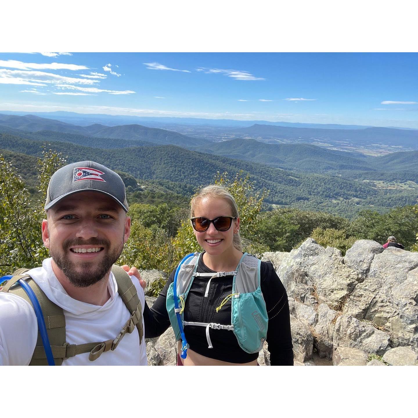 The beginning of forever, doing our favorite thing- hiking in a national park!