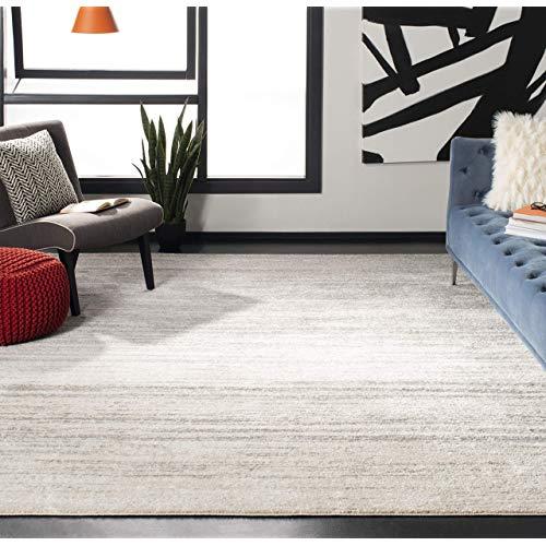 Safavieh Adirondack Collection ADR113B Ivory and Silver Modern Abstract Area Rug (6' x 9')