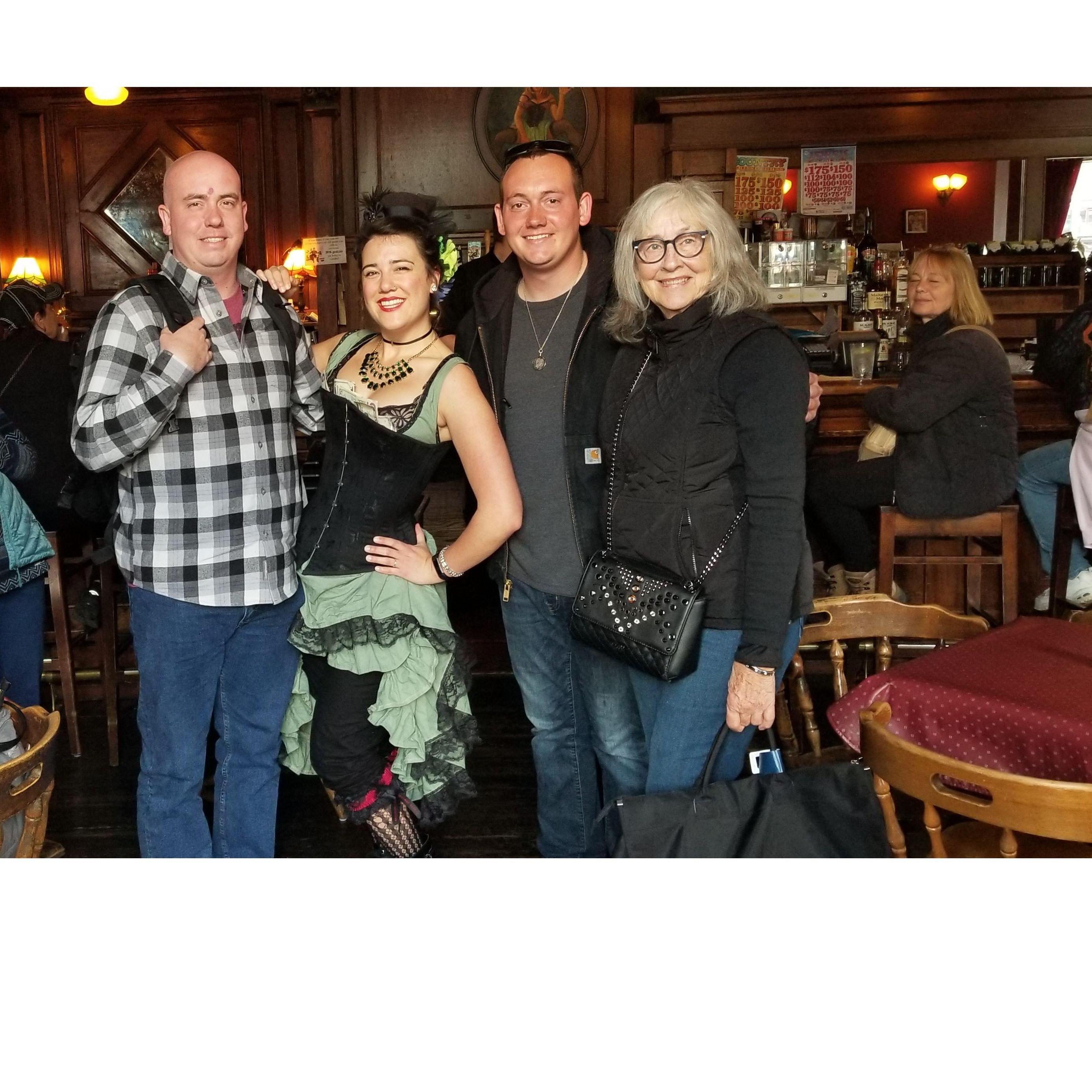 Robby, Jordan, and their grandma LeeAnn in Alaska