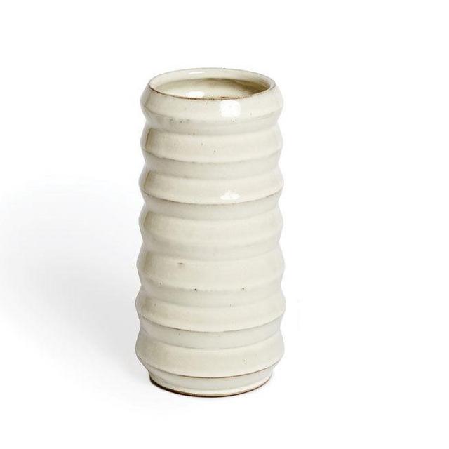 White  Accordion Vase