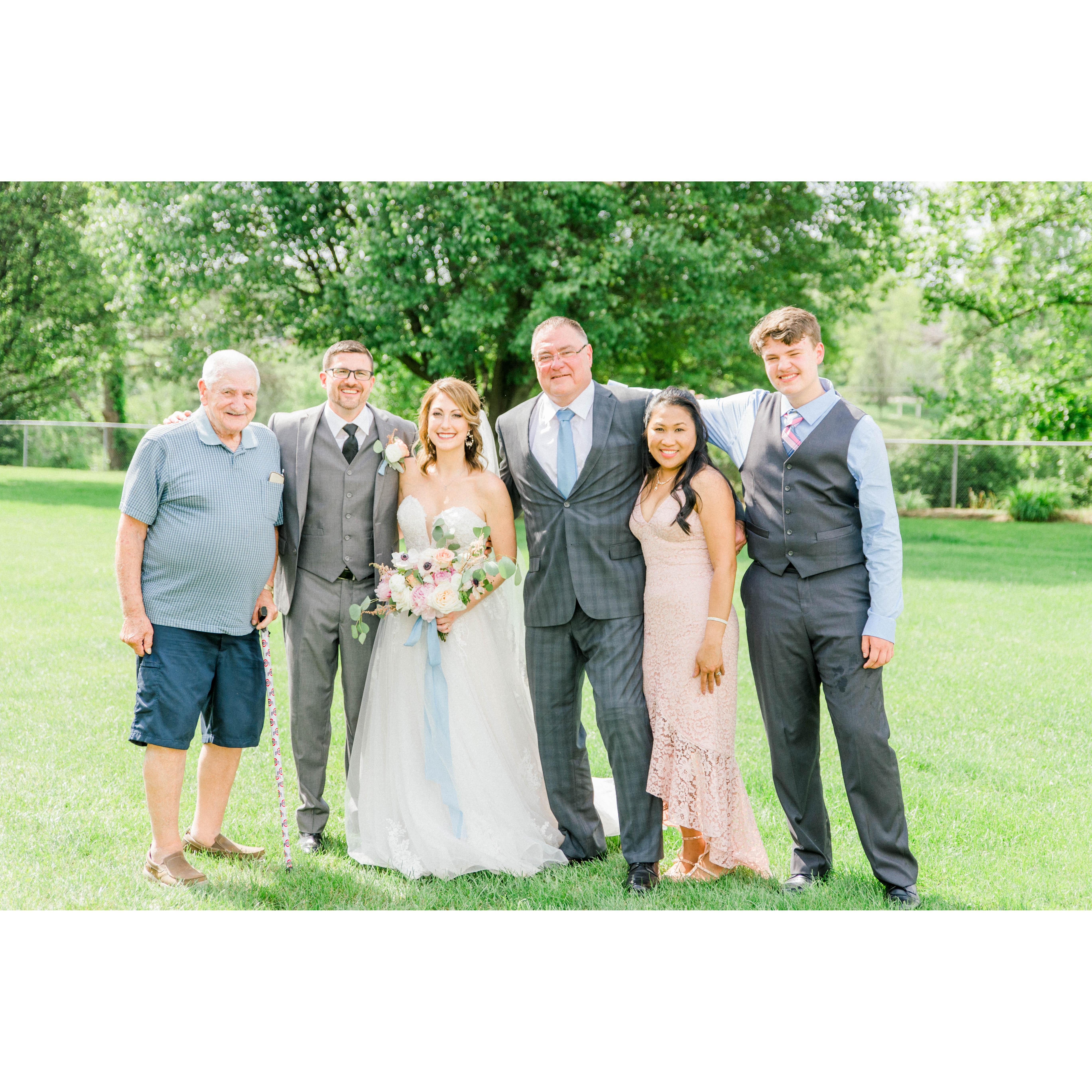Papaw, Greg, Kara, Rich (dad), Leah, Jack
