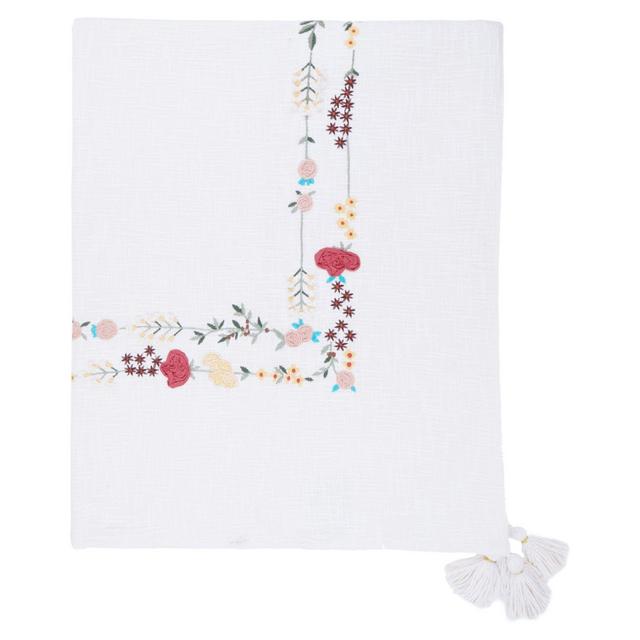 Bee & Willow™ Home Summer Garland Throw Blanket in Ivory