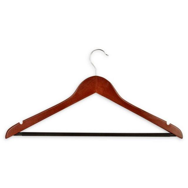 Honey-Can-Do® 8-Pack Wooden Basic Suit Hangers in Cherry