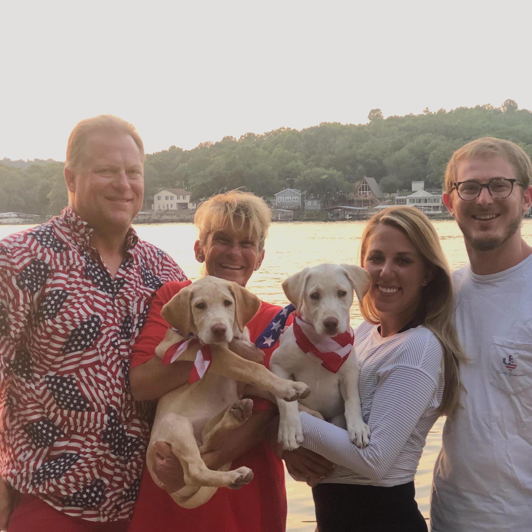 Celebrating the 4th with family and the new puppies