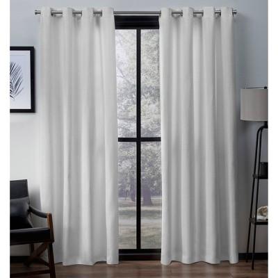 Virenze Faux Silk Window Curtain Panel Pair - Exclusive Home™