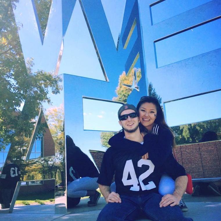 2015- First time visiting Penn State as alumnis, taken with the new "We Are" sign on campus