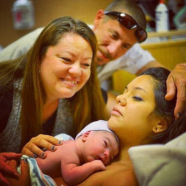 The birth of our first baby, Orion. 9/21/2014. Photo courtesy of Steven Widney.