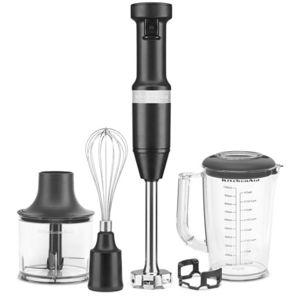 Variable Speed Corded Hand Blender with Accessories Black Matte KHBV83BM | KitchenAid