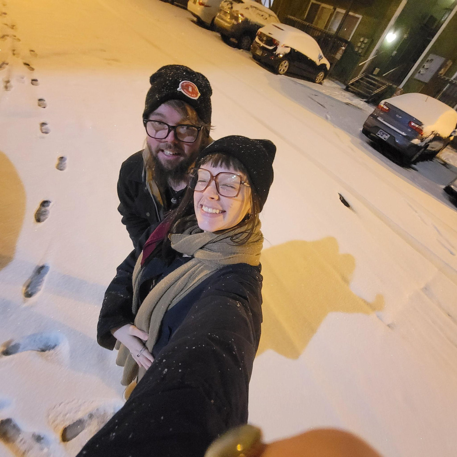 Our first snowstorm together