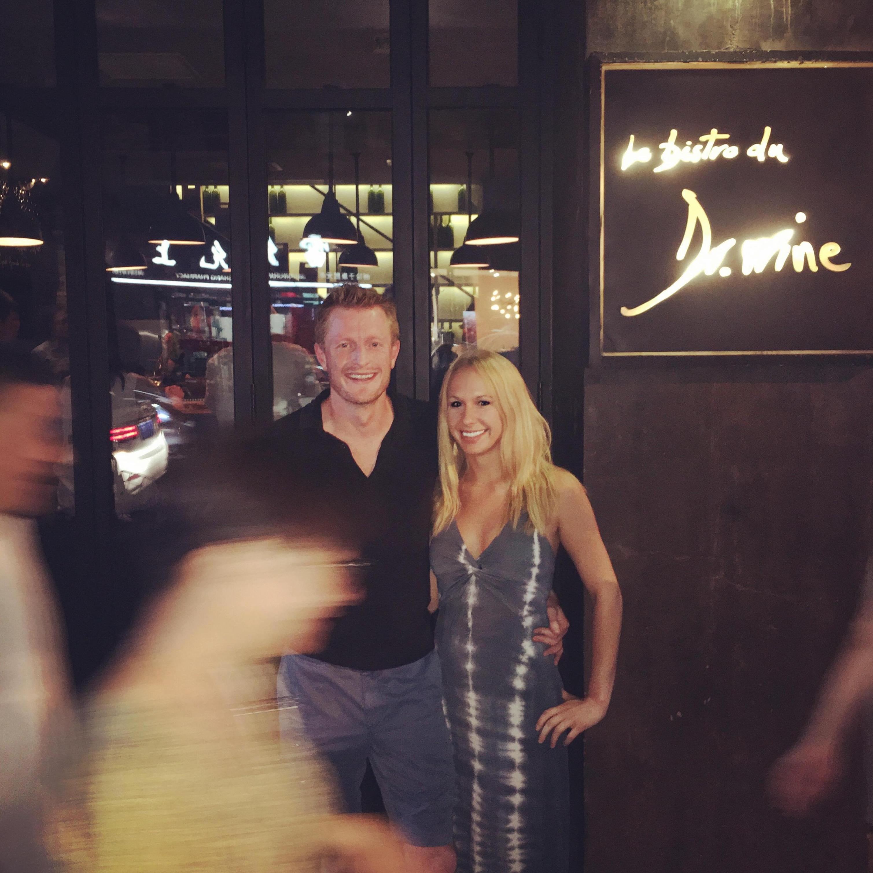 Celebrating our 6 month anniversary at the famous Dr. Wine