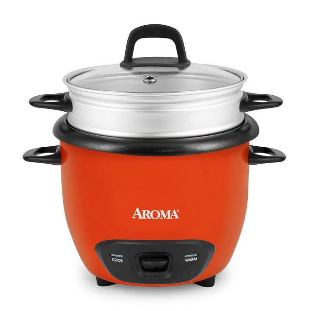 AROMA® 3-Cup (UnCooked) / 1.5Qt / 6-Cup Cooked Rice & Grain Cooker (ARC-743-1NGOR)