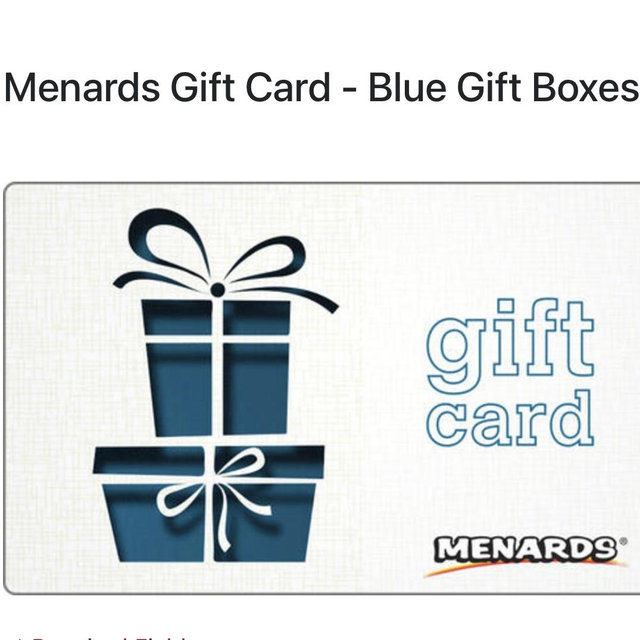 Menards Gift Card