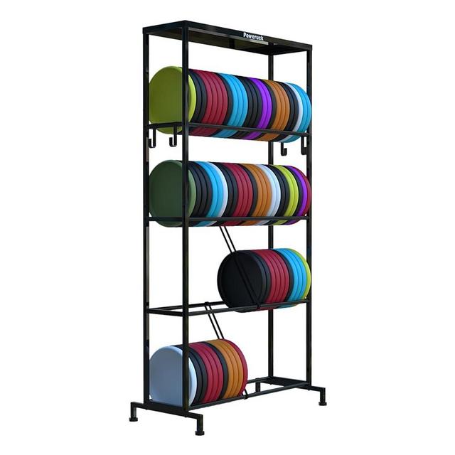 Poweruck Disc Golf Storage Racks Series, 4-Tier Shelf Organizer for Disc Golf Storage, Disc Golf Discs Storage Holder Rack