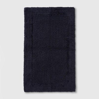 38"x23" Performance Textured Bath Rug Navy Blue - Threshold&#153;