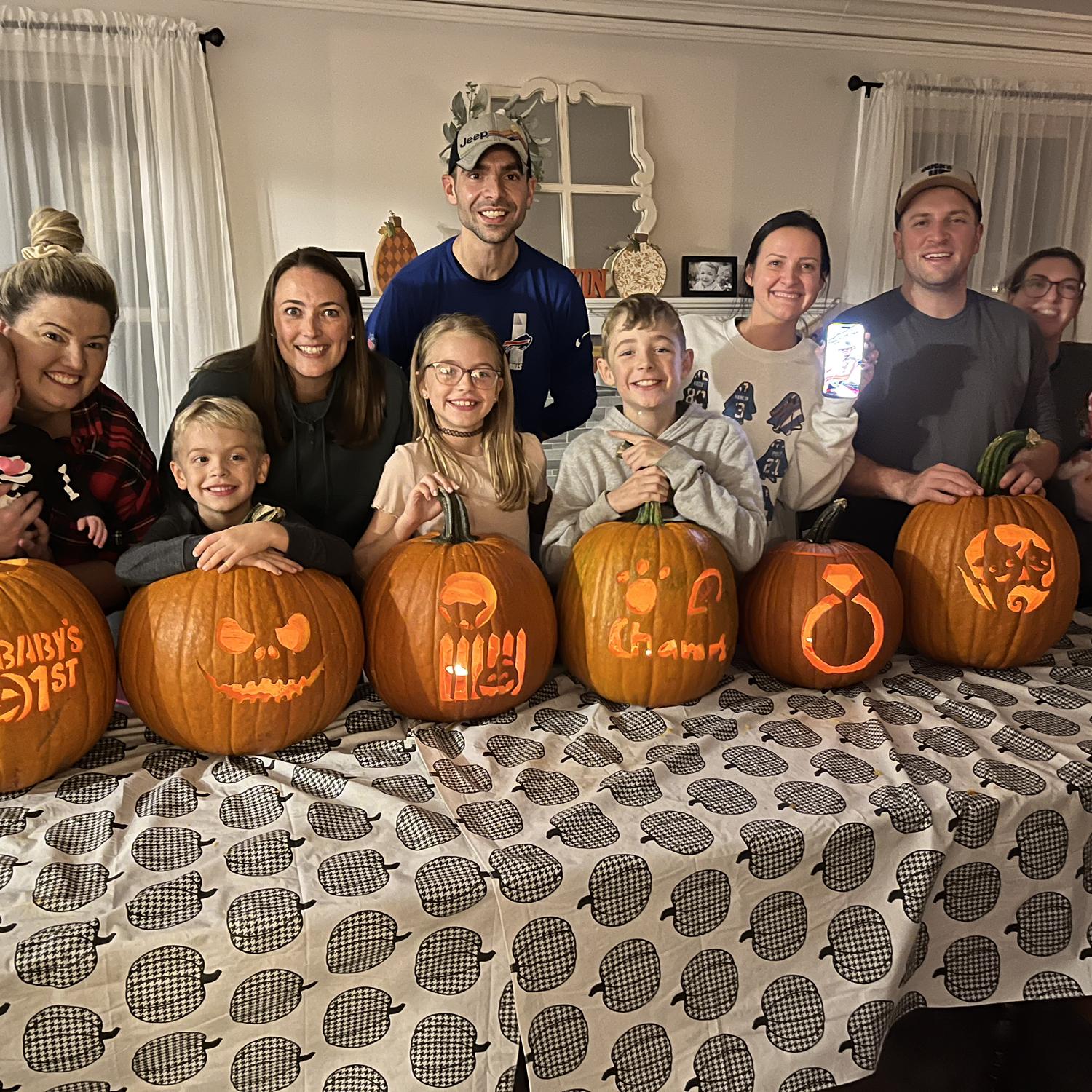 Annual pumpkin carving with the family. 2023