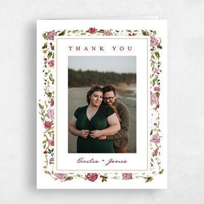 White Wedding Thank You - Manon Photo