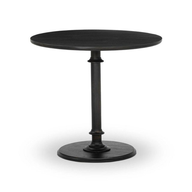 Caselle Round Reclaimed Wood End Table, Dark, 33"