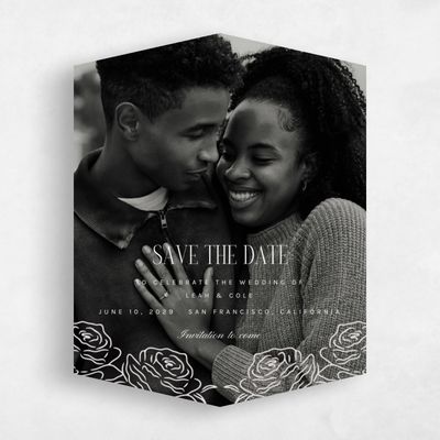 Grey Diamond Wedding Save the Date - Silvana Photo