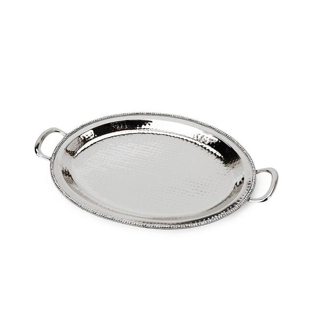 Classic Touch 21" Prism Serving Tray with Diamonds, Candle Tray