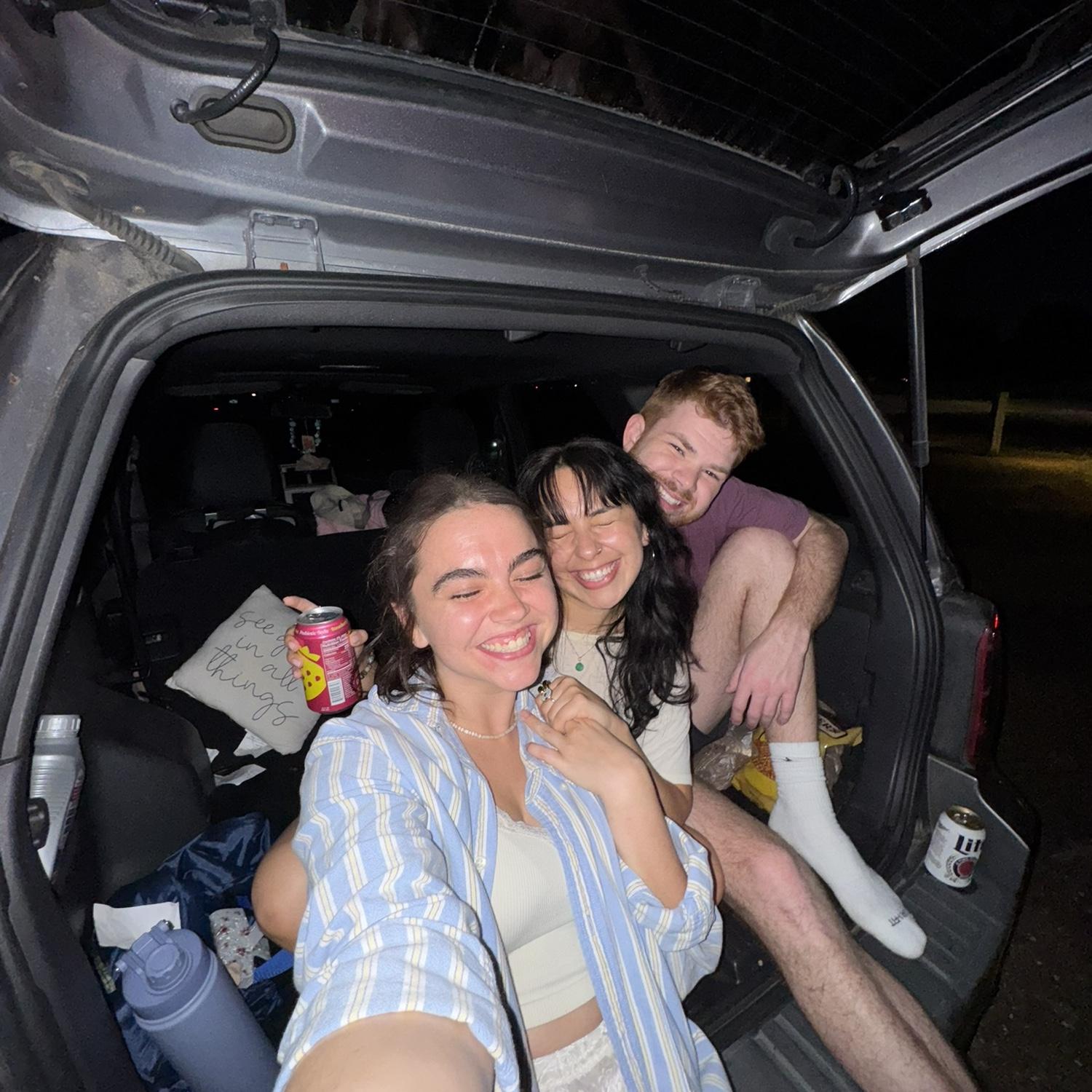 Watching the Minecraft movie at the drive in as our final goodbye to its closing