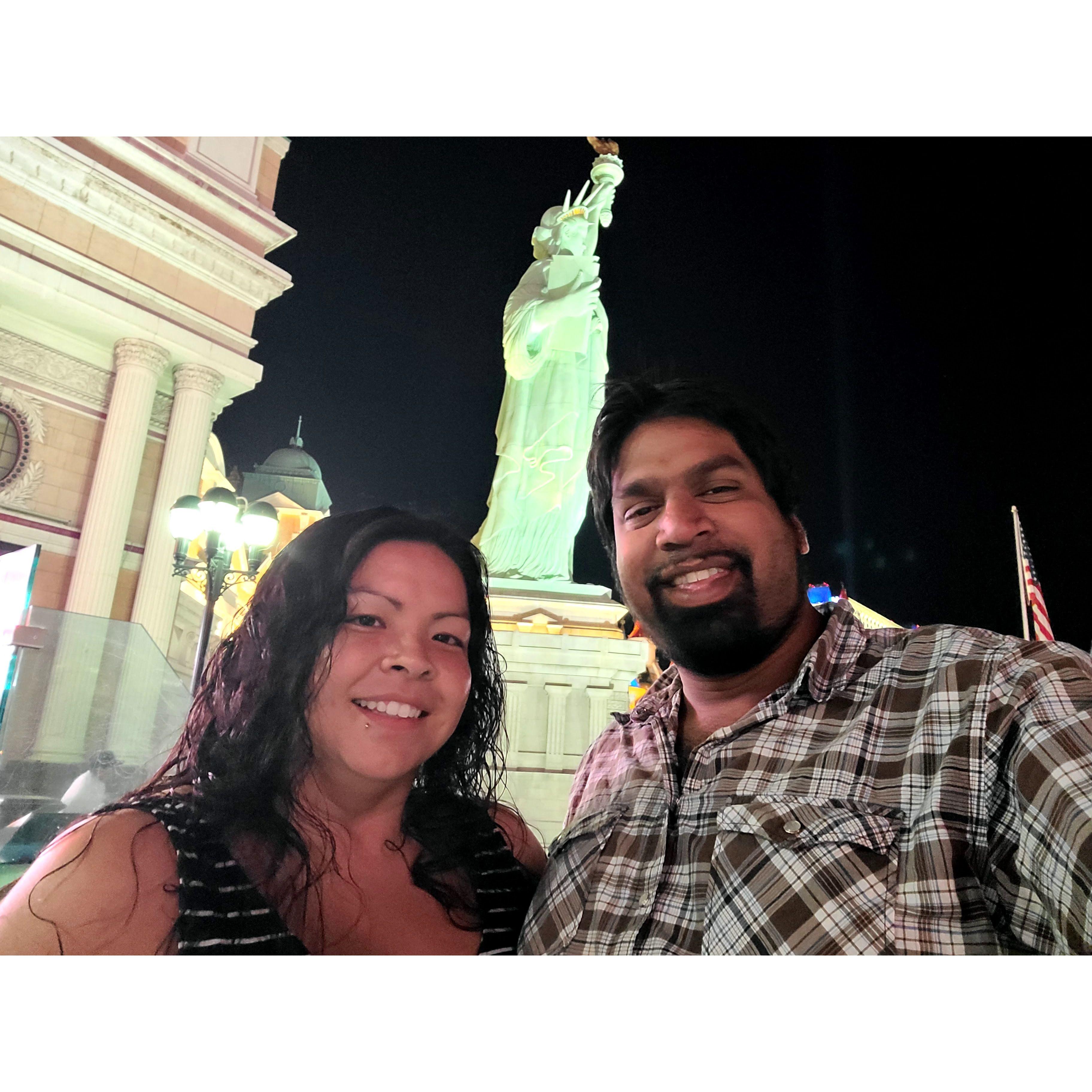 Nilo traveled 12 hours from Alaska to join Diana and her sister Blanca for one night in Las Vegas.