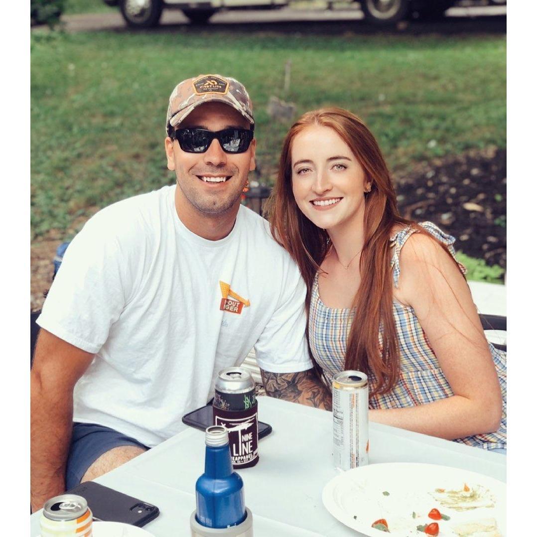 Mini engagement BBQ we had with our families, 2021