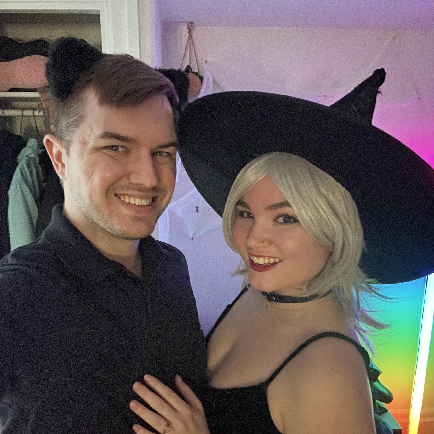 A witch and her kitty