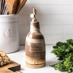 Farmhouse Pottery Marbled Stone Oil Bottle