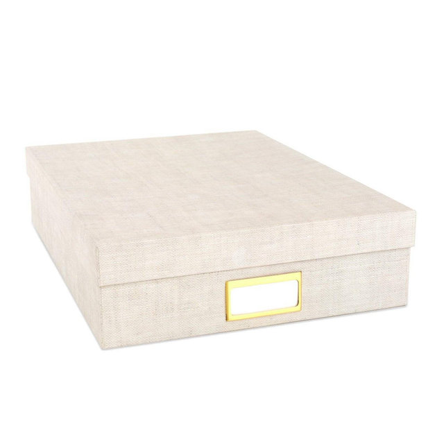 Sugar Paper Essentials Paper File Box Flax