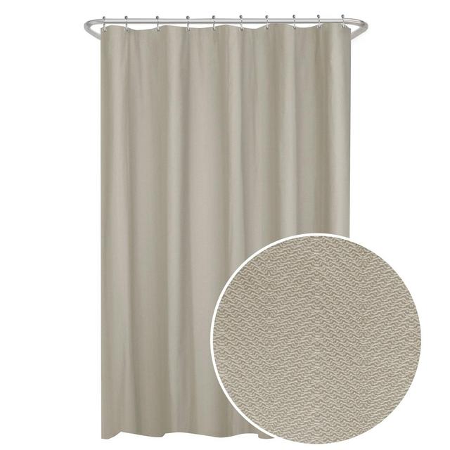 Herringbone Ultimate Shower Liner Cream - Zenna Home