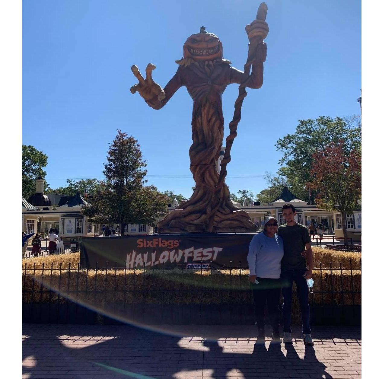 Fright Fest at Six Flags Great Adventure!!! Debora's favorite place on earth! Fun fact: Diego accidently recorded all our screams while we were going through the haunted maze!!