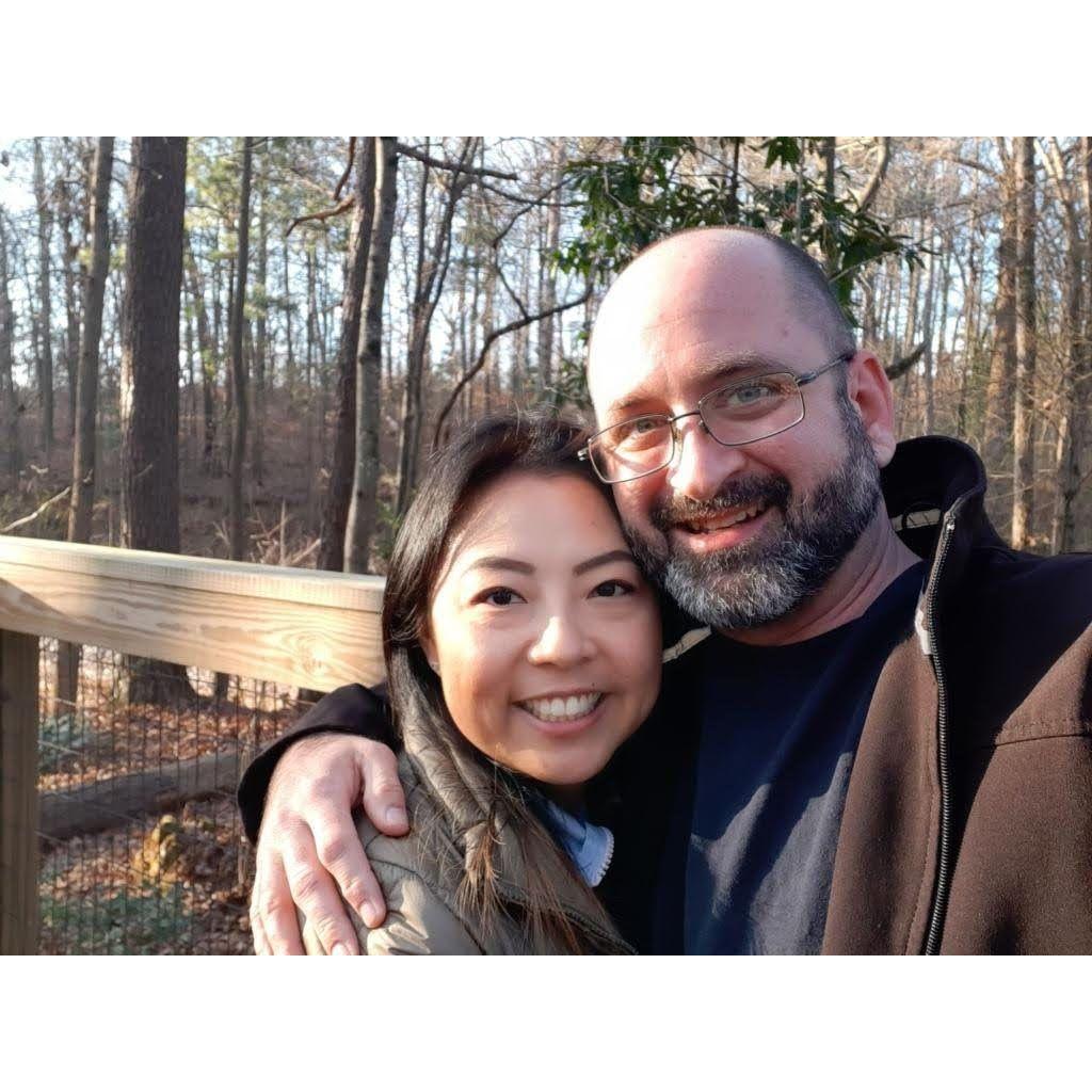 Enjoying some outdoor sunshine for our date.