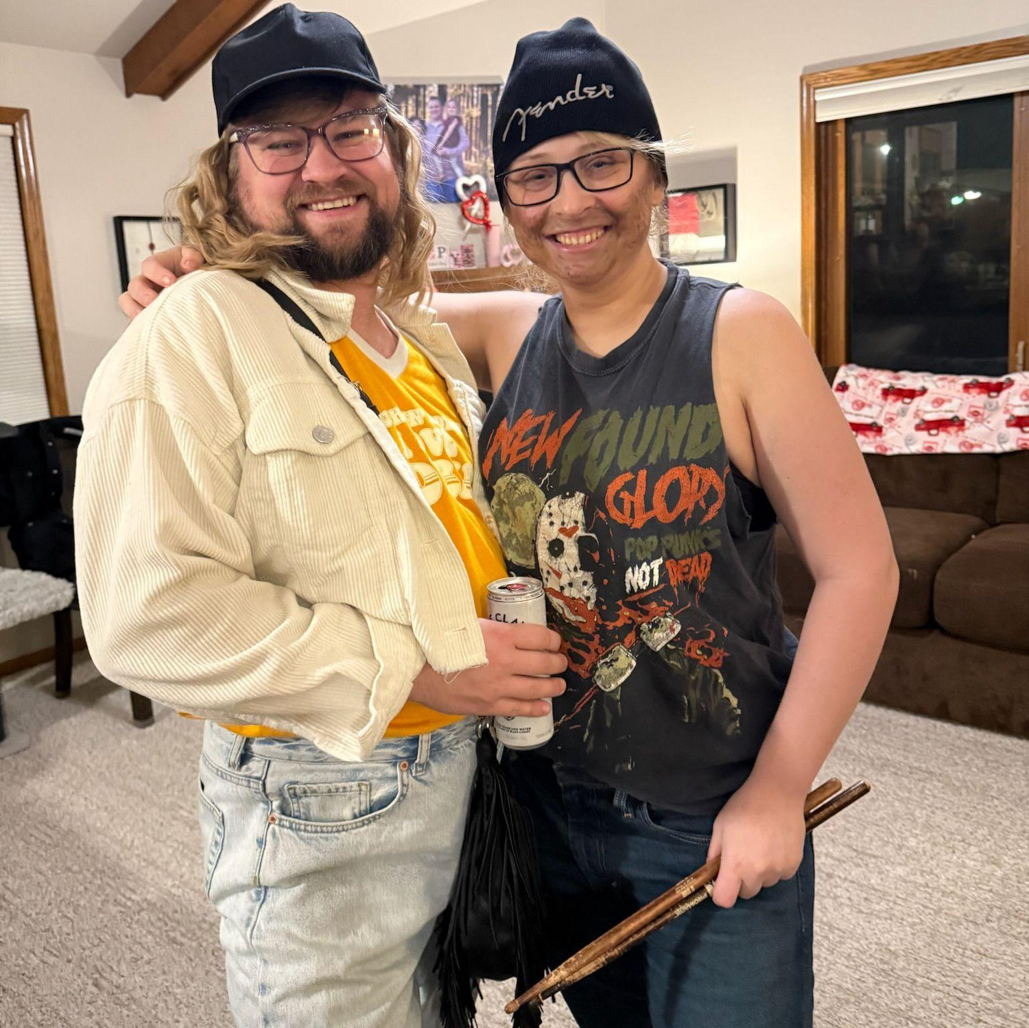 Dressed up as each other for a fun themed party
