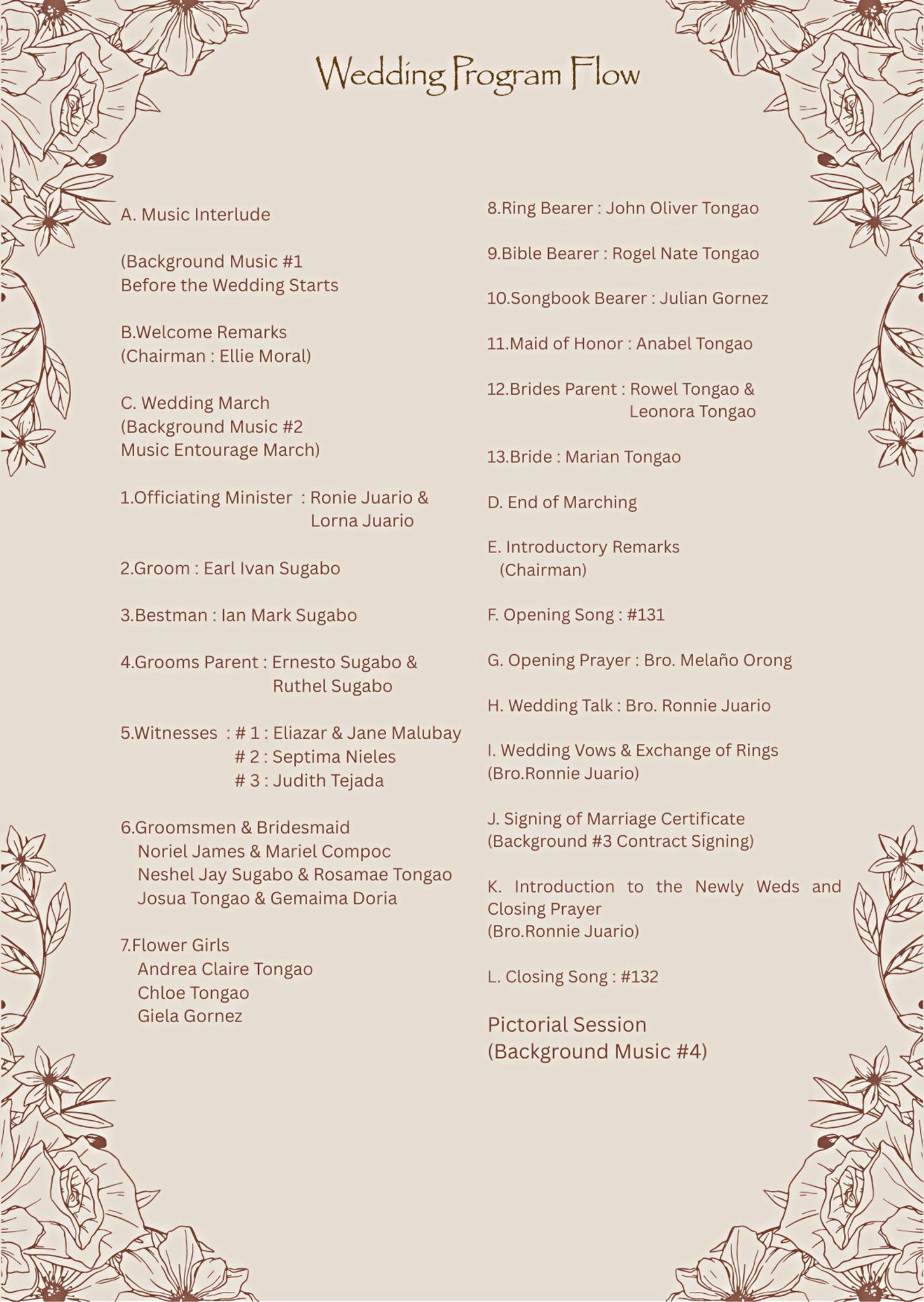 The Wedding Website of Earl Ivan Sugabo and Marian Tongao