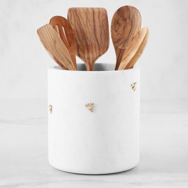 Marble Honeycomb Utensil Holder