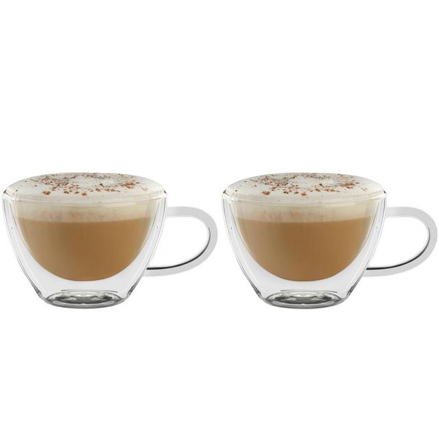 Luigi Bormioli Thermic Borosilicate Double-Wall Glass Cappuccino Mugs (Set of 2)