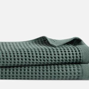 Dreamweave Waffle Bath Towels (set of 2) - Botanical Green