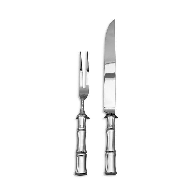 Ricci Argentieri Bamboo-Motif 2-Piece Carving Set