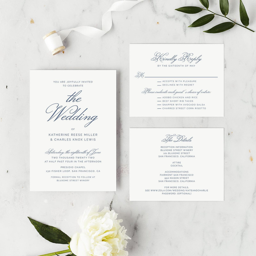 Arthur Type Letterpress | Black | Zola Wedding Invitations