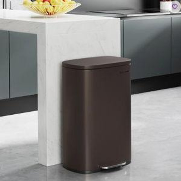 Stainless Steel Step On Trash Can - Brown, 13 Gal