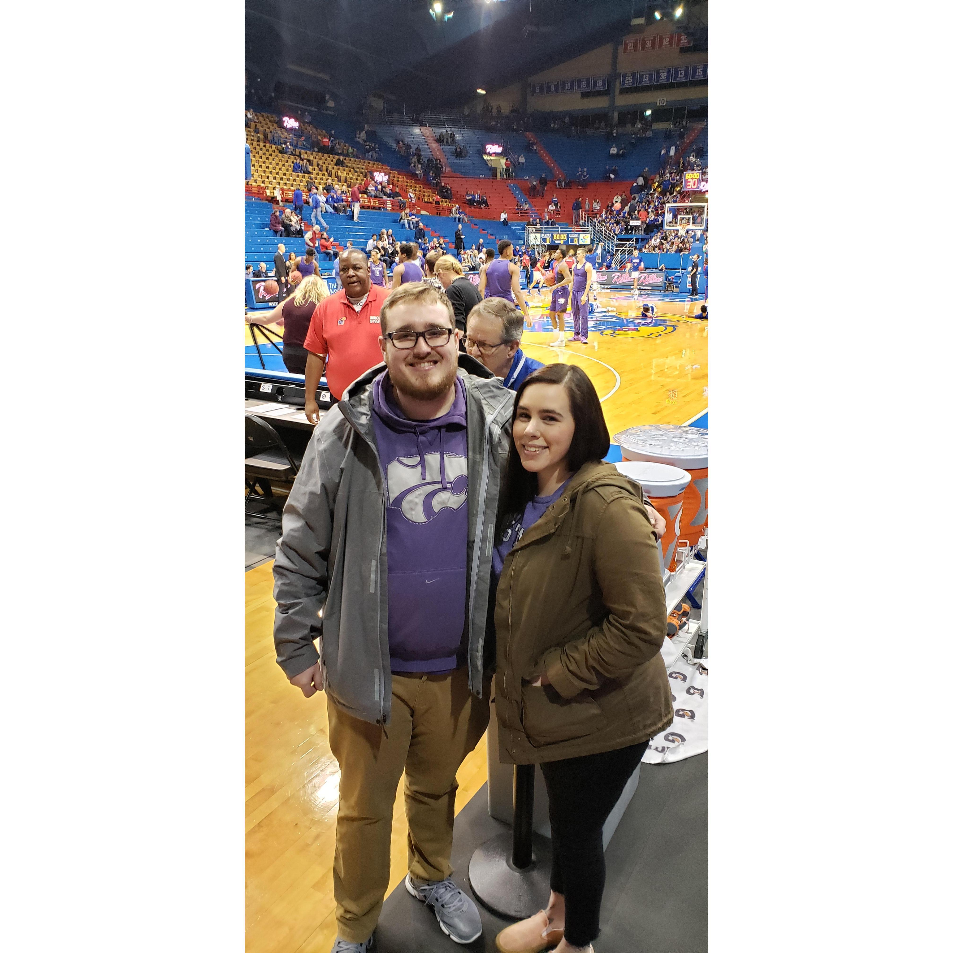The day we went to Allen Fieldhouse to see the Cats play!