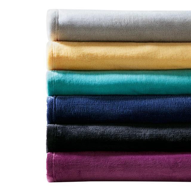 Yellow Microlight Plush Brushed Throw Blankets (60"x70")