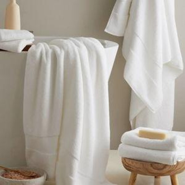 Turkish Ultra Plush Bath Towel Bundle - White