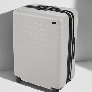 Shop Large Expandable Checked Suitcases | Away - Cloud Grey