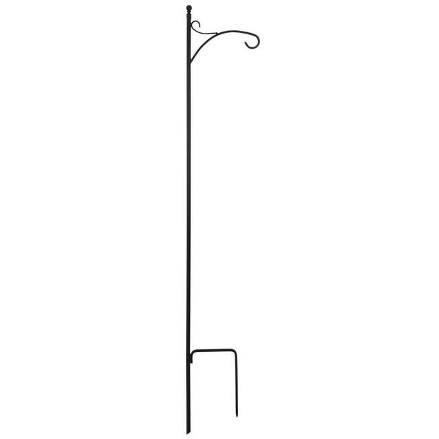 64 in. Black Steel Deluxe Shepherd Hook