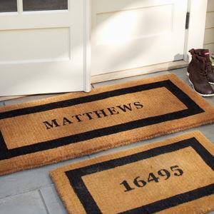 Personalized Doormat -"THE LAO'S" - 30" x 48", BLACK