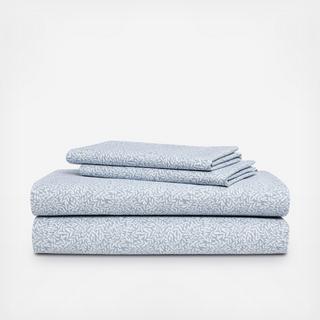 Willa Percale Leaf 4-Piece Sheet Set