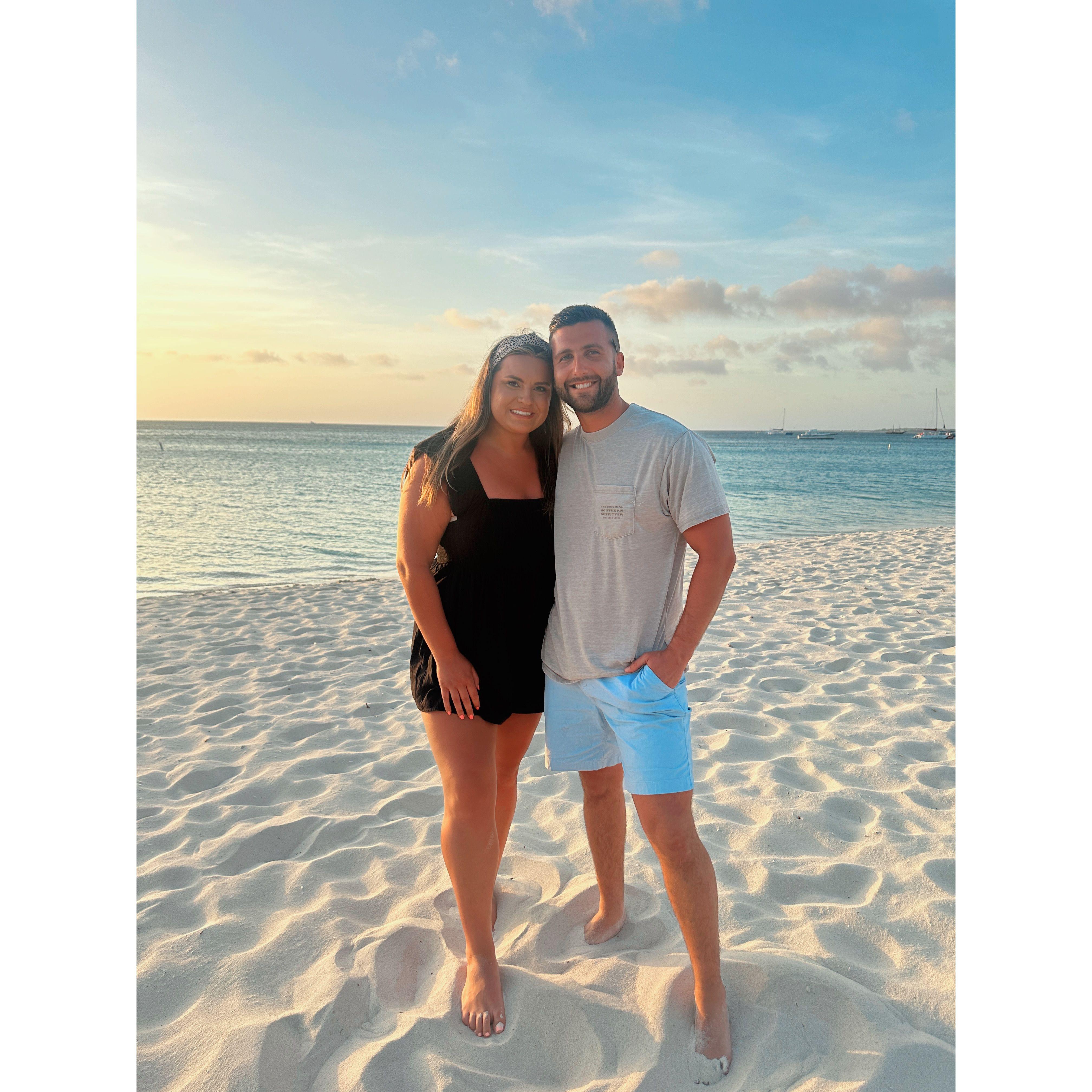 Our first trip after saying "yes!" Of course to our favorite island, Aruba!