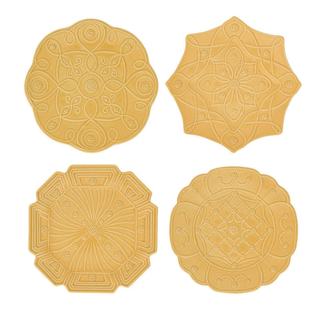 Juliska Jardins du Monde Dessert/Salad Plate Assorted Plates, Set of 4